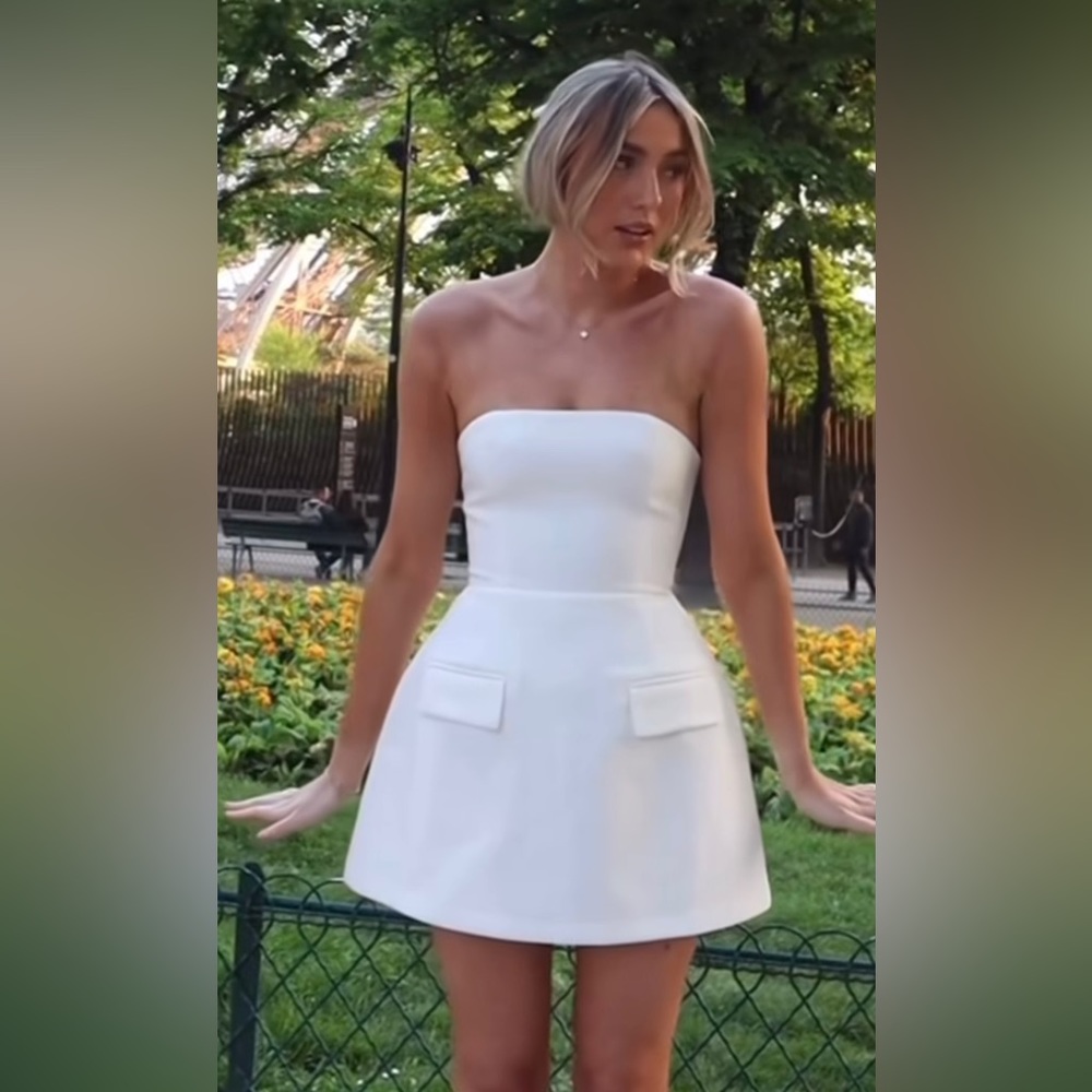 OddMuse The Ultimate Muse Strapless Dress in White - NWT